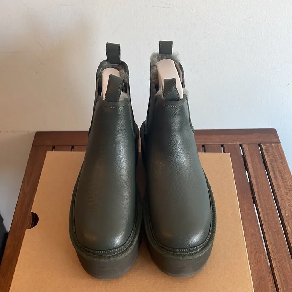 UGG Neumel Platform Chelsea Boots Forest Night Women Size 9 - Picture 7 of 15